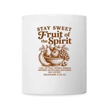 Fruit de l’ Conception de versets bibliques - Mug blanc - blanc - Devant