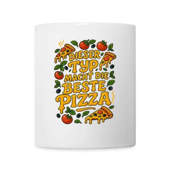 Pizzabäcker Spruch Sprüche Geschenk - Tasse - Weiß - Vorne