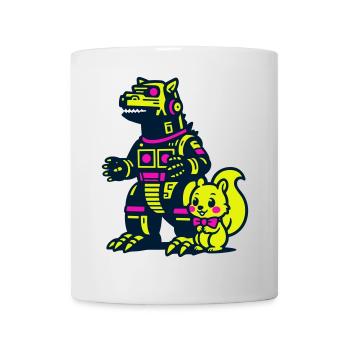 Mecha Dragon with Squirrel - Mug - white - Front