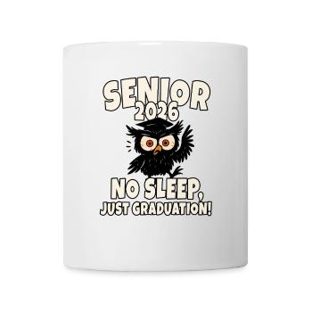 Senior 2026 Lustige Katze Abschluss Design - Tasse - Weiß - Vorne