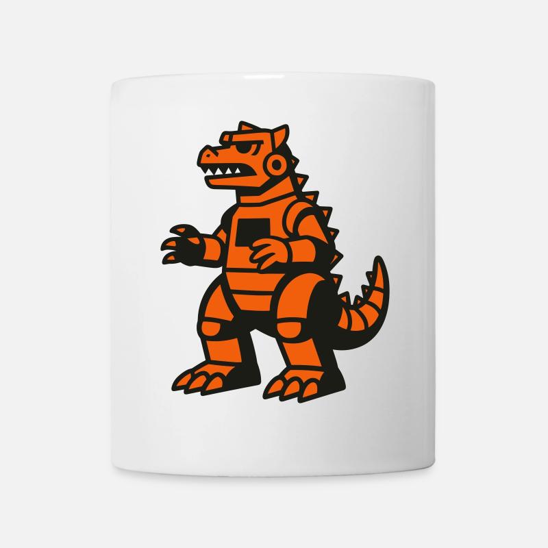 Futuristischer Drachen Roboter - Tasse - Weiß