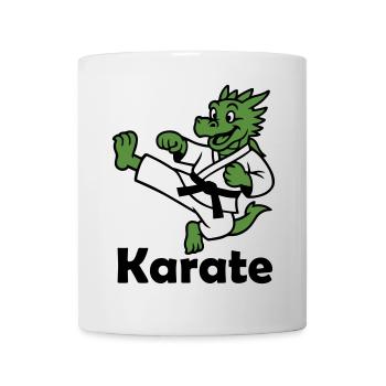 Karate Drache - Tasse - Weiß - Vorne