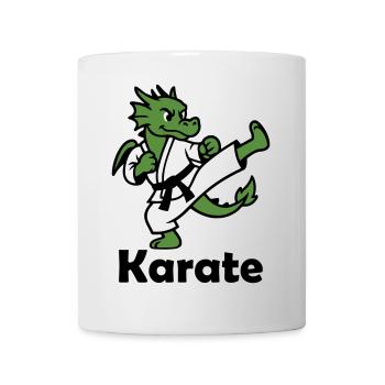 Karate Drache - Tasse - Weiß - Vorne