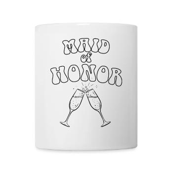 Maid of Honor - Gläser die Anstoßen - Tasse - Weiß - Vorne
