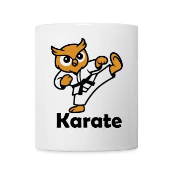 Karate Eule - Tasse - Weiß - Vorne