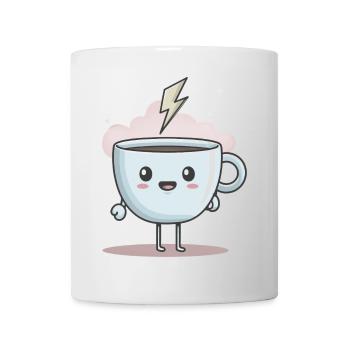 Kaffee = Strom fürs Herz - Tasse - Weiß - Vorne