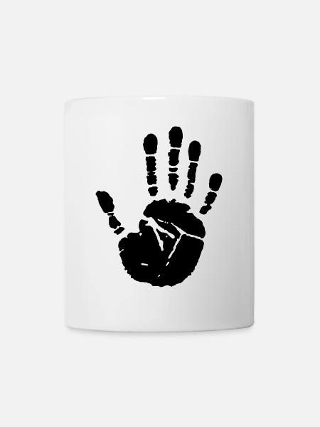 hand - Tasse - Weiß