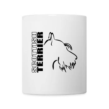 SCOTTISH TERRIER PROFILE dog dogs Wilsigns - Mug - white - Front