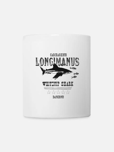 whitetip shark longimanus - Tasse - Weiß