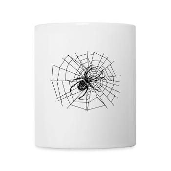 Large spider in the web | Cross spider | spider - Mug - white - Front