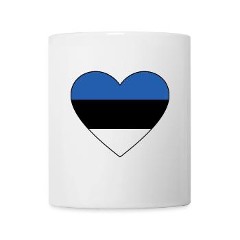Estonia Flag Heart - Mug - white - Front