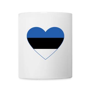 Estonia Flag Heart - Mug - white - Front