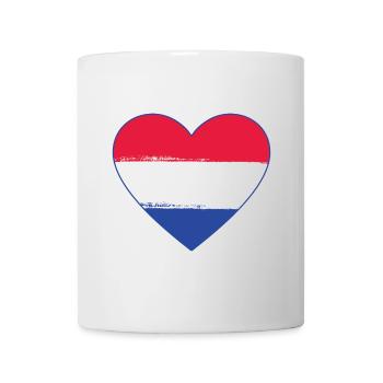 Holland Flag Heart utilisé - Mug blanc - blanc - Devant