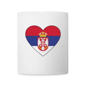 Serbia flag heart - Mug - white - Front