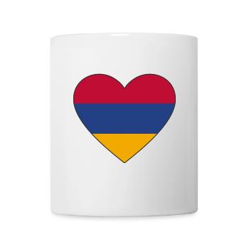 Armenien Flagge Herz - Tasse - Weiß - Vorne