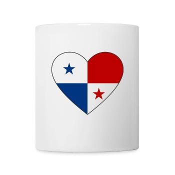 Cœur de drapeau du Panama - Mug blanc - blanc - Devant