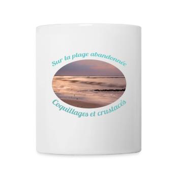 Sur la plage abandonnée. Vacances. - Mug blanc - blanc - Devant