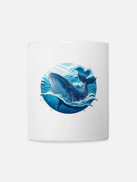 Blauwal - Tasse - Weiß