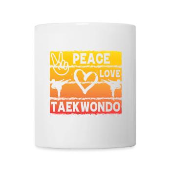 Paix Amour Taekwondo - Mug blanc - blanc - Devant