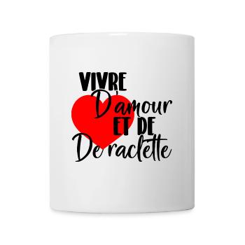 Von Liebe und Raclette leben - Tasse - Weiß - Vorne