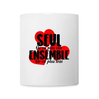 Alone we go faster, together we go further - Mug - white - Front