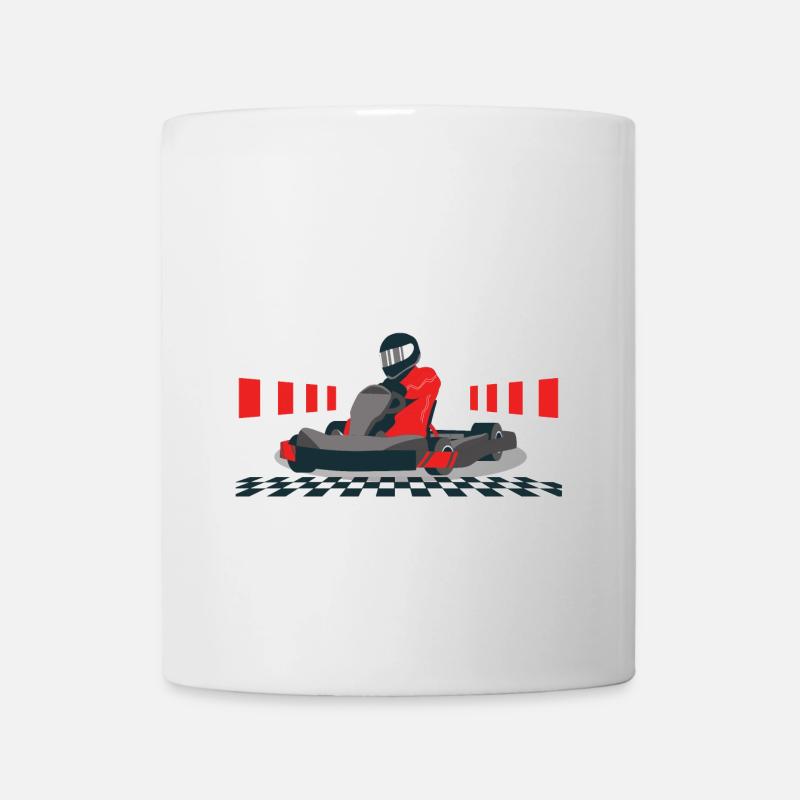 Je peux pas j'ai grand prix course de voiture - Mug blanc - blanc