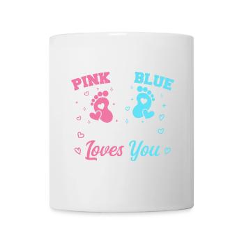 Rosa oder Blau Tia liebt dich - Tia Tante - Tasse - Weiß - Vorne
