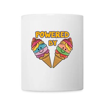 Lustiges Eiscreme Design und Spruch - Tasse - Weiß - Vorne