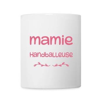 Zwei Titel Oma Handballerin, Handball, Großmutter - Tasse - Weiß - Vorne