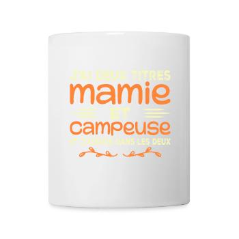 Zwei Titel Granny Camper | Oma | Camping - Tasse - Weiß - Vorne