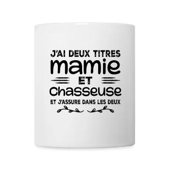 Zwei Titel Granny Hunter | Oma | Jagd - Tasse - Weiß - Vorne