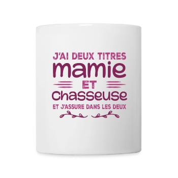 Zwei Titel Granny Hunter | Oma | Jagd - Tasse - Weiß - Vorne