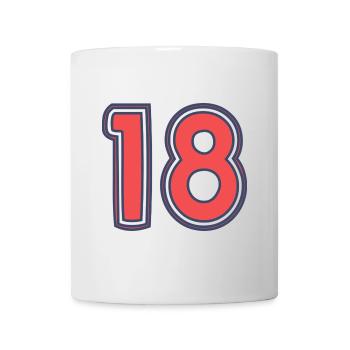 18. 18 YEARS OLD. 18th ANNIVERSARY. 18 BIRTHDAY. - Mug - white - Front