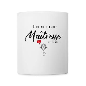 Cadeau personnalisé élue meilleure Maitresse fille - Mug blanc - blanc - Devant