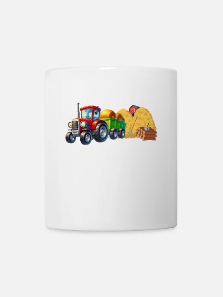 Traktor Heuernte - Kleine Pause - Tasse - Weiß