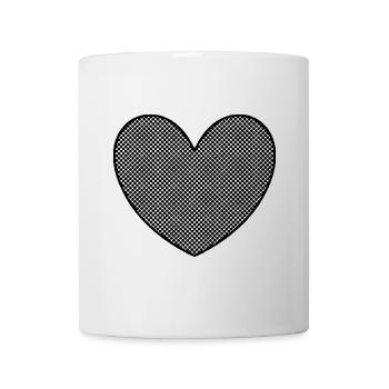 Heart Black Dotted Pattern Hearts - Mug - white - Front