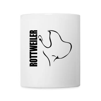 PROFIL DE ROTTWEILER Les chiens de Wilsign, le chien Rottie Rotti - Mug blanc - blanc - Devant