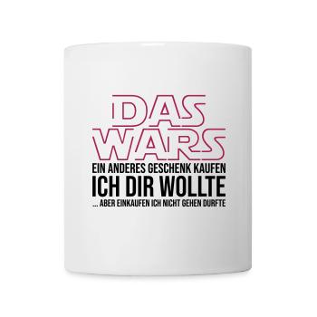 DAS WARS mit einkaufen gehen - Tasse - Weiß - Vorne