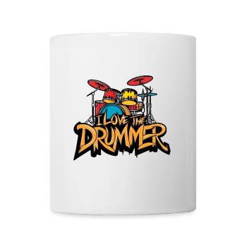 J’adore le batteur - j’adore la batterie - Mug blanc - blanc - Devant