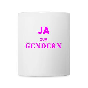 Ja zum Gendern Geschenkidee Pro Gendern Feminismus - Tasse - Weiß - Vorne