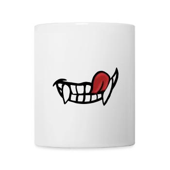 Vampire smile grimaces comic - Mug - white - Front