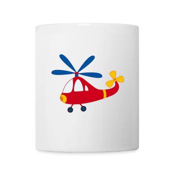 Small Cute Helicopter | small pilot - Mug - white - Front