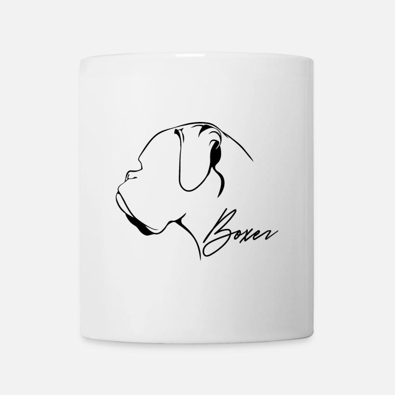 Allemand BOXER Profil Chien Chien Wilsigns - Mug blanc - blanc
