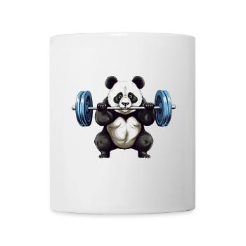 Panda Dumbbell Workout Fitness Bodybuilding - Mug - white - Front