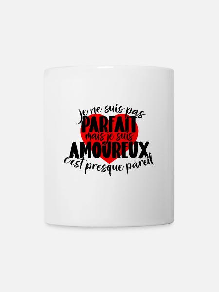 Je ne suis pas parfait mais je suis amoureux - Mug blanc - blanc