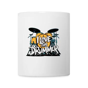 J’adore le batteur - j’adore la batterie - Mug blanc - blanc - Devant