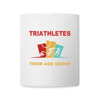 Lustiges Triathlon Design Triathleten Schwimmen Rad Laufen - Tasse - Weiß - Vorne