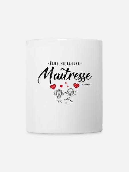 Cadeau personnalisé élue meilleure Maîtesse Enfant - Mug blanc - blanc