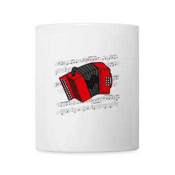 Accordion Music Notation Accordionist Musician - Mug - white - Front