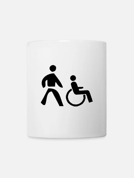 Rollstuhl - wheelchair - Tasse - Weiß